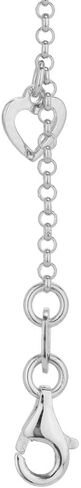 Vanbelle Sterling Silver Jewelry - Rhodium Plated 925 Stamp - Dangling Open and Close Heart Charm Anklet - Foot Jewelry Stylish Beautifully Designed - 9" Long + 1" Extender in Kuwait
