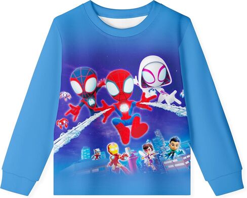Toddler Boys Shirt Set Two Piece Kids Tee Top And Pant Long Sleeve Hero T-Shirt Cute in Saudi Arabia
