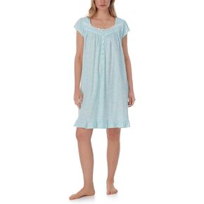 Eileen West Women's Cotton Knit Cap Sleeve Waltz Gown