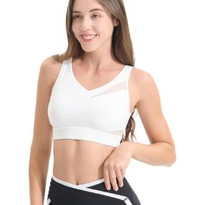 Sports Bras for Women Longline Sports Bra Medium Support with Removable Cups Workout Yoga Bra