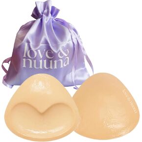 love & nuuna Baby Lift Double Sided Sticky Push Up Bra Inserts - Reusable Adhesive Bra Pads for Bikinis Dresses - Size Small Nude