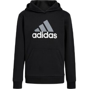 adidas Boy's Heather Essential Hooded Pullover (Toddler/Little Kids) Grey Heather 6 Little Kids