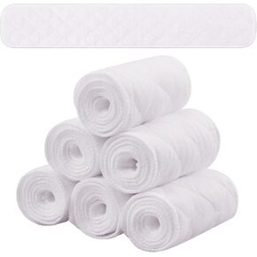 Toulite 6 Pcs Cotton Bra Liners Rectangle Under Bra Pads 3 Layer Bra Sweat Liners for Women Sweating Supplies