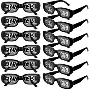 12 Pairs Birthday Glasses Birthday Sunglasses Funny Photo Props Sunglasses Birthday Novelty Sunglasses for Birthday