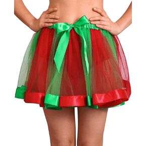 TWINKLEDE Women Christmas Costume Tutu Santa Tutu Skirt Festival Outfit Tutus Christmas Party Tutu for Women and Girls