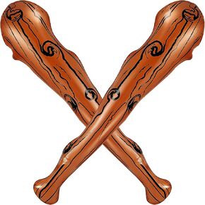 2 Pieces 35 inches Caveman Costume Accessories Inflatable Club Caveman Bat Caveman Stick for Cosplay Pool Party Adult Kids Multicolored