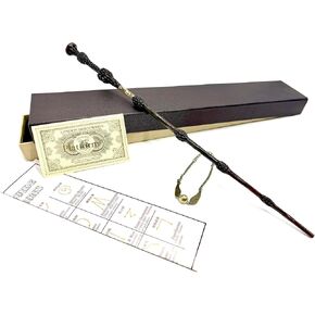 Wizard Wand Magic Witch Sorcerer Wands for Collection Christmas Halloween Props Party Supplies, Snitch Bracelet Included