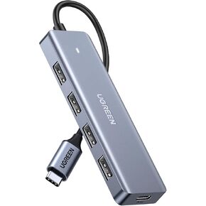 UGREEN USB C Hub 4 Ports, USB C to USB Hub with 4 USB 3.0, Powered USB C Splitter for Laptop, MacBook Pro, iMac, iPad Pro, Chromebook, Dell XPS, iPhone 15/15 Pro, Galaxy S23, and More, 5FT