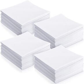Leinuosen 100 Pack Men's Handkerchiefs Handkerchiefs Cotton Classic Hankies Pocket Square Towel for Tea Parties