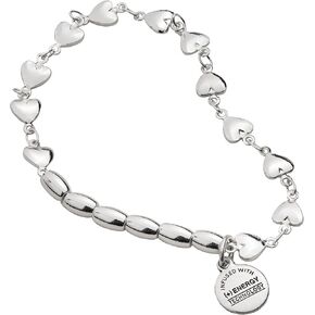 Alex and Ani Stretch Bracelet for Women, Love Heart Beads, Shiny Finish, Fits Wrists Sizes 6 to 8 in