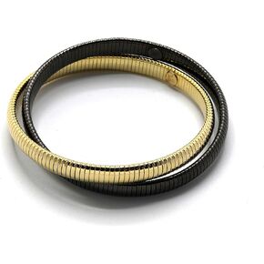 Marshal Metal Fashion Bracelet Omega Chain Polished Stretch Double Cobra Bracelet