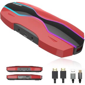 4K Ultra HD HDMI Audio Video Capture Card, USB3.0 Low Latency , Full HD 4K 30/1080P 120FPS for Streaming/Gaming Recording, Mac, Switch, PS5, PS4