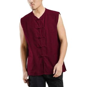 Chinese Kung Fu Vest - Traditional Martial Arts Sleeveless Shirt
