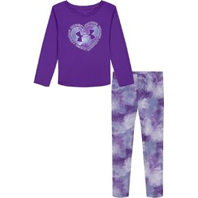 Under Armour Girls Long Sleeve Shirt and Legging Set, Durable Stretch and Lightweight