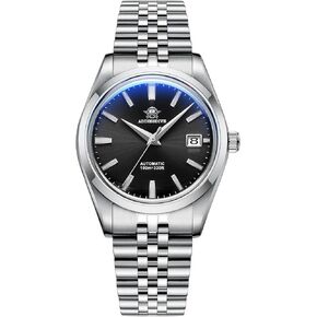 ADDIESDIVE Men's Wrist Watch, Automatic Dress Watch Sapphire Crystal Mirror 100M Waterproof Stainless Steel NH35A Analog Thin Mechanical Watches for Men 3D Dial