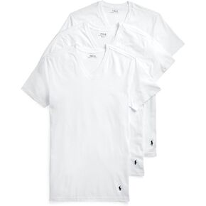 POLO RALPH LAUREN mens Slim Fit Cotton V-neck Undershirt 3-pack