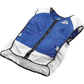 Techniche Hybrid Cooling Vest with Both Hyperkewl Evaporative Cooling and CoolPax PCM Cooling, Blue, X-Large