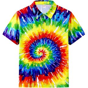Roseelf Boy's Pride Day Golf Polo Short Sleeve Shirt