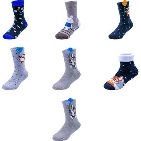 Kid's Cotton Cushioned Crew Socks 7 packs
