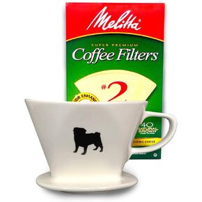 Coffee Pour Over Single Cup Ceramic Brewer Coffee Maker (Black)