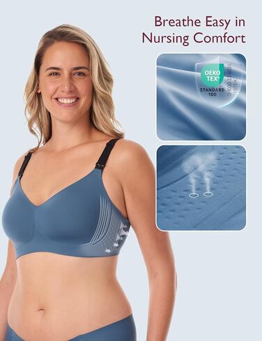 Momcozy Nursing Bras for Breastfeeding, 3.0 Jelly Strip Lift Support Maternity Bra, Seamless Soft Wirefree Pregnancy Bra in Saudi Arabia