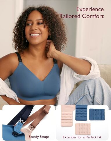 Momcozy Nursing Bras for Breastfeeding, 3.0 Jelly Strip Lift Support Maternity Bra, Seamless Soft Wirefree Pregnancy Bra in Saudi Arabia