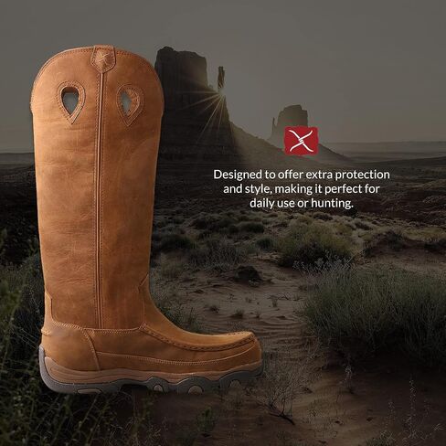 Twisted X Men's 17" Viperguard Snake Boots - Slip-Resistant and Waterproof Knee-High Hunting Boots in Saudi Arabia