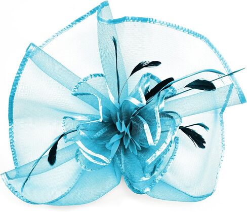 TS Fascinators Hat with Mesh Feather Hair Clip Tea Party for Wedding Cocktail Party Halloween Special Occasion in Saudi Arabia