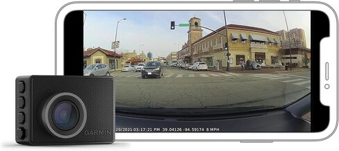 Garmin Dash Cam 67W, 1440p and Extra-Wide 180-degree FOV, Monitor Your Vehicle While Away w/ New Connected Features, Voice Control, Compact and Discreet, Includes Memory Card (Renewed) in Saudi Arabia