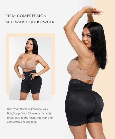 SHAPELLX Butt Lifting Shapewear Tummy Control Butt Lifting Shorts with Built-in Steel Bones in Kuwait