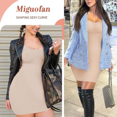 Shapewear Slips for Under Dresses, Full Slip Dress for Women Tummy Control Body Shaper Seamless Shaping Dress in Kuwait