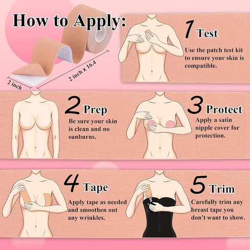 شريط الثدي، شريط رفع الثدي للثدي الكبير، شريط الجسم لرفع الثدي من أجل A-E بيج in Kuwait