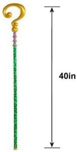 تناسب نفسك عصا ريدلر للبالغين، إكسسوار زي باتمان الشرير للهالوين، بلاستيك، 6-1/2 بوصة عرض × 40 بوصة طول in Kuwait