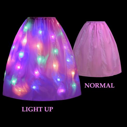 Light Up Princess Dress for Girls,Elsa White Costume Kids with Led Dress Up for Carnival Cosplay Halloween Christmas in Saudi Arabia