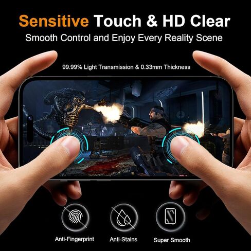 QHOHQ [2 Pack] Privacy Screen Protector for iPhone 12 Pro Max 6.7 Inch, Anti-Spy Tempered Glass Film, 9H Hardness, 2.5D Edge, Scratch Resistant, Easy Install - Case Friendly in Kuwait