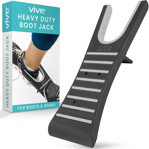 Vive Heavy Duty Boot Jack for Cowboy Boots - Shoe Horn Puller for Taking Off Boots & Shoes - Featuring Strong Rubber Remover in Saudi Arabia