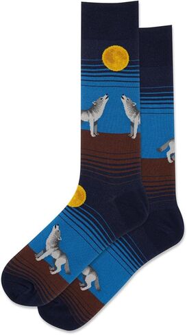Hot Sox Men's Fun Animal Series Crew Socks-1 Pair Pack-Cool & Funny Novelty Gifts in Kuwait