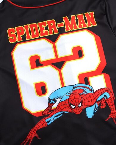 Marvel Women's Spider-Man Baseball Jersey - Novelty Fashion Spider-Man Uniform Shirt - Spidey Jersey Top for Women (S-L) in Saudi Arabia