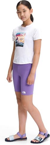 THE NORTH FACE شورت Never Stop Bike للفتيات باللون الأرجواني بيزلي Sz XXS in Kuwait