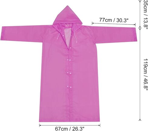 PATIKIL Rain Ponchos for Adults, Lightweight EVA Rain Coat Waterproof Rain Jackets in Saudi Arabia