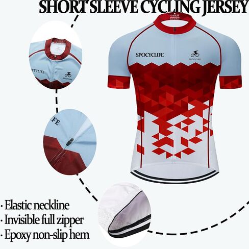 Cycling Jersey Men Set Short Sleeve Set MTB Cycling Jersey and Shorts Men Set with Gel Padded Summer in Saudi Arabia