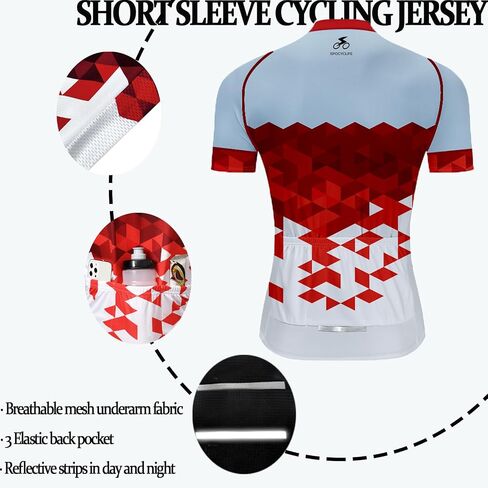 Cycling Jersey Men Set Short Sleeve Set MTB Cycling Jersey and Shorts Men Set with Gel Padded Summer in Saudi Arabia