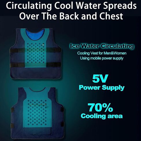 Electric Cooling Vest for Men for Hot Weather, Women Ice Vest for Men Keep Cool in the Heat, Cooling Vests for Adults Body Cooling Products for Hot Weather, Ice Pack Vest & Battery, Cool Vest for Men in Saudi Arabia