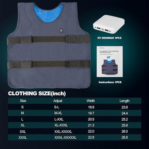 Electric Cooling Vest for Men for Hot Weather, Women Ice Vest for Men Keep Cool in the Heat, Cooling Vests for Adults Body Cooling Products for Hot Weather, Ice Pack Vest & Battery, Cool Vest for Men in Saudi Arabia