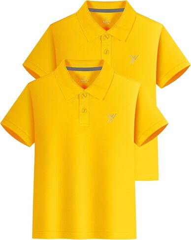 Youper 2-Pack Boys Performance Polo Shirt, Youth Quick Dry Short Sleeve School Uniform Polo Shirt in Saudi Arabia
