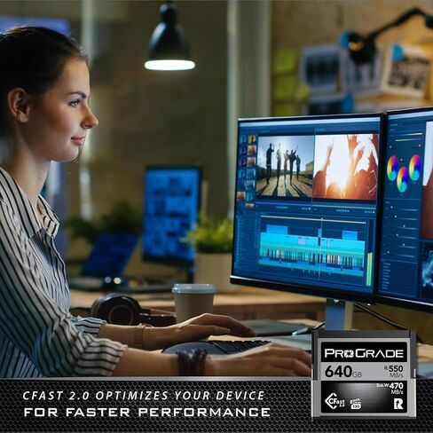 بطاقة ذاكرة ProGrade الرقمية CFast 2.0 كوبالت (640 جيجابايت) in Kuwait
