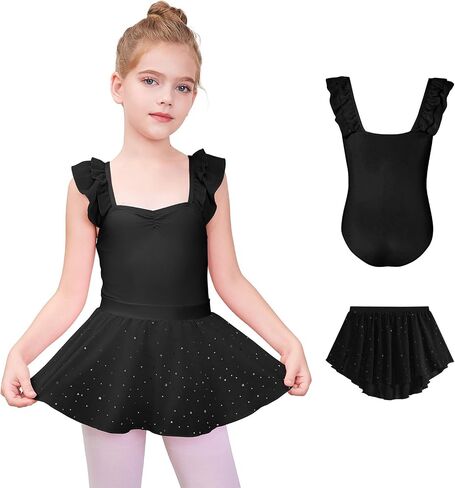 blibean Teen Girls Ballet Dance Dress Gymnastic Leotard with Skirt Size 4-15 Years in Saudi Arabia