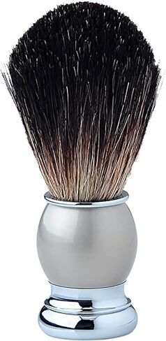 Pearl Pure Badger Shaving Brush- Brass Metal Handle | Classic & Elegant Shaving brush | Luxury Shaving Brush | 24mm Knot Size | Shaving Accessory for Men | Father's Day Gift (Silver) in Saudi Arabia