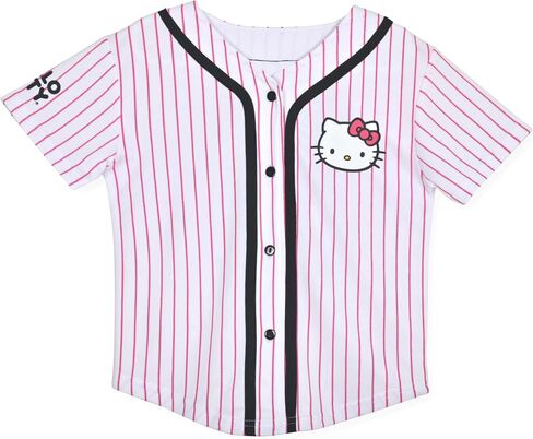 Hello Kitty Girls Baseball Jersey - Fashion Mesh Button Front Girls Shirt in Saudi Arabia
