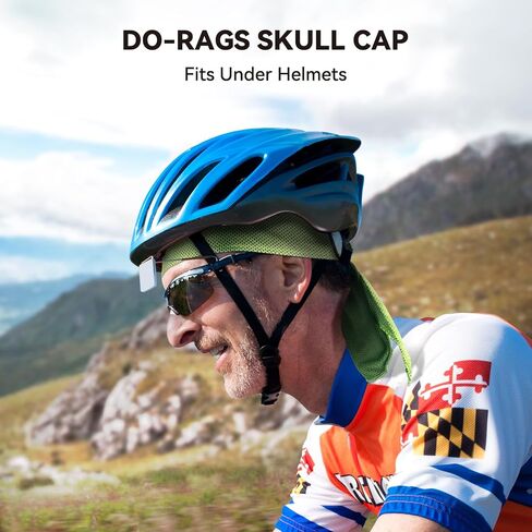 6 Pack Breathable Doo Rags for Men, Sweat Wicking Dew Rags, Cooling Do Rag Skull Cap Helmet Line for Men in Saudi Arabia